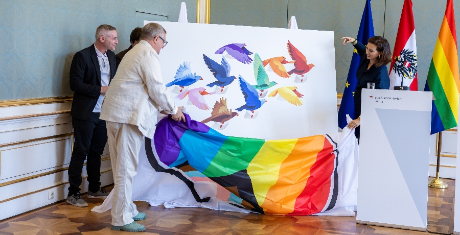 Präsentation befreiter Regenbogen